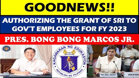 Schedule of Release of the 2023 SRI for Gov't Employees.